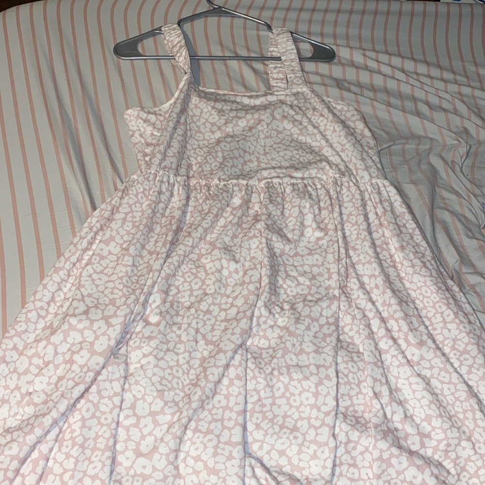 Pink leopard print dress